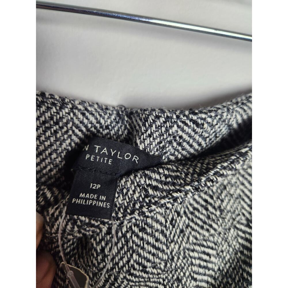 Ann Taylor wool blend high waisted cropped wide leg trouser sz 12P dark Academia - Picture 7 of 12